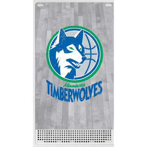 NBA Minnesota Timberwolves Hardwood Classics Xbox Series S Console Skin